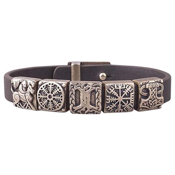 Bracelet viking Midgard avec symbolique nordique