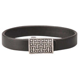 Bracelet viking Midgard en argent plaqué artisanal