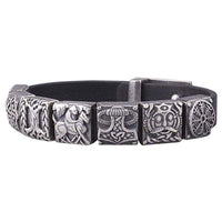 Bracelet argent plaqué viking multi symboles