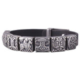 Bracelet argent plaqué viking multi symboles