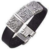 Bracelet pour homme viking avec Triquetra et les corbeaux d'Odin