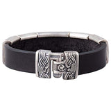 Bracelet bronze pour homme viking Hugin Triquetra Gullinkambi Munin