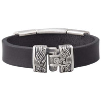 Bracelet personnalisé viking avec Yggdrasil et Hugin et Munin