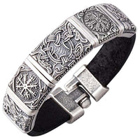 Bracelet rune viking style mammen Hugin Vegvisir Yggdrasil