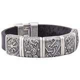 Bracelet viking Asgard Triquetra Vegvisir et corbeaux