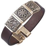 Bracelet pour homme viking Helm of Awe et les corbeaux d'Odin