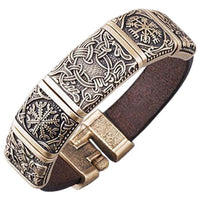 Bracelet rune viking style mammen Hugin Vegvisir Yggdrasil