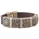 Bracelet viking Asgard Triquetra Vegvisir et corbeaux