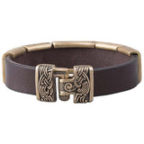 Bracelet homme tendance viking avec masque humain