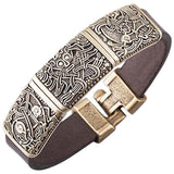 Bracelet homme tendance viking avec masque humain