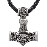 Amulette bronze marteau de Thor couleur argent