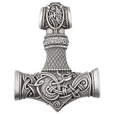 Amulette bronze marteau de Thor couleur argent