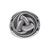Bague en argent cornes d'Odin