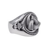 Bague en argent cornes d'Odin
