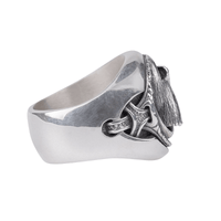 Bague en argent cornes d'Odin