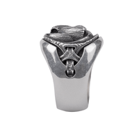 Bague en argent cornes d'Odin