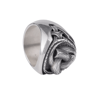 Bague en argent cornes d'Odin