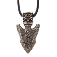 Bijoux viking lance d'Odin et Valknut en bronze