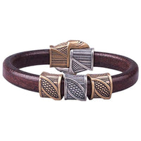 Bracelet à crochet corbeaux d'Odin plaqué argent