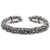 Bracelet scandinave style Oseberg têtes Hugin et Munin