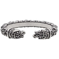 Bracelet scandinave style Oseberg têtes Hugin et Munin