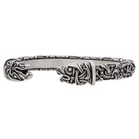 Bracelet scandinave style Oseberg têtes Hugin et Munin