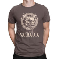 T-shirt avec crane "See you in Valhalla"