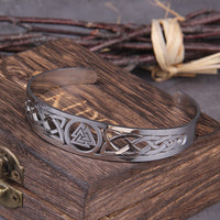 Bracelet viking ajustable avec symbole Valknut