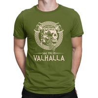 T-shirt avec crane "See you in Valhalla"