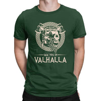 T-shirt avec crane "See you in Valhalla"