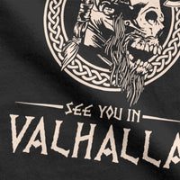 T-shirt avec crane "See you in Valhalla"
