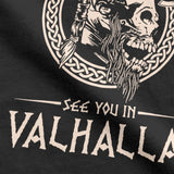 T-shirt avec crane "See you in Valhalla"
