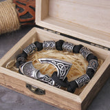 Bracelet hache viking avec runes