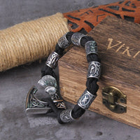 Bracelet hache viking avec runes