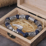 Bracelet hache viking avec runes