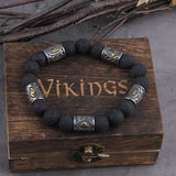 Bracelet perle de runes Viking