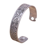 Bracelet viking en métal plaqué argent