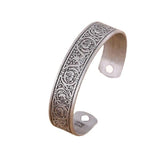 Bracelet viking en métal plaqué argent