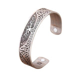 Bracelet viking en métal plaqué argent