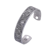 Bracelet viking en métal plaqué argent