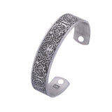 Bracelet viking en métal plaqué argent