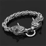 Bracelet viking têtes de loups, superbe couleur. Idéal cadeaux.