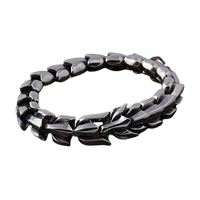 Bracelet ouroboros viking pour hommes en acier inoxydable plusieurs couleurs