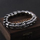 Bracelet ouroboros viking pour hommes en acier inoxydable plusieurs couleurs