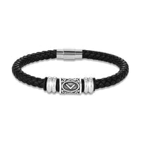Bracelet runes viking Futhark en cuir : choisissez votre symbole viking !