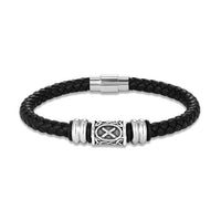Bracelet runes viking Futhark en cuir : choisissez votre symbole viking !