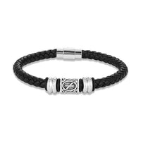 Bracelet runes viking Futhark en cuir : choisissez votre symbole viking !