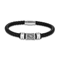Bracelet runes viking Futhark en cuir : choisissez votre symbole viking !