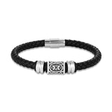Bracelet runes viking Futhark en cuir : choisissez votre symbole viking !