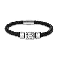 Bracelet runes viking Futhark en cuir : choisissez votre symbole viking !